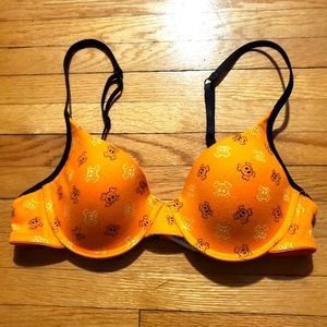 Orange skull Glo bra
